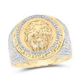 1 1/3CTW-DIA NK LION MENS RING